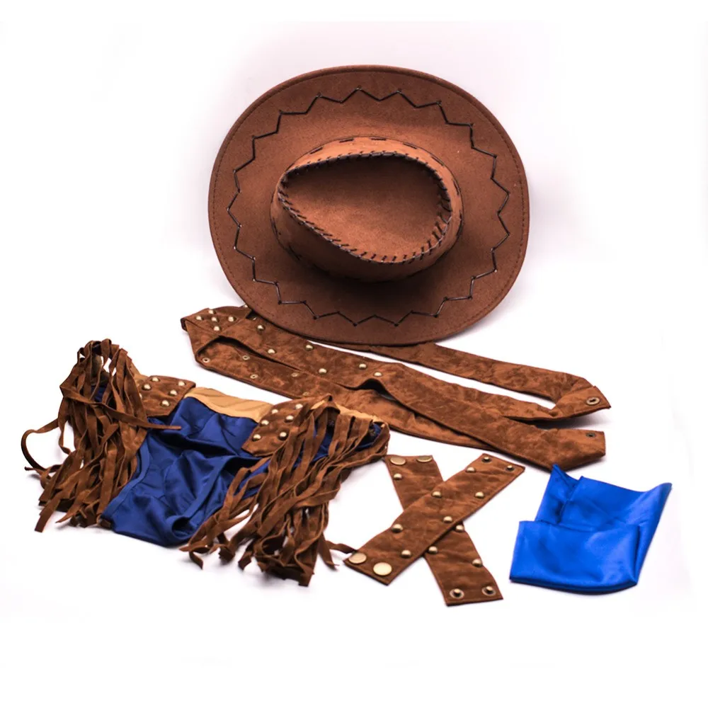 Мужской костюм кошки форма ковбой Косплей сексуальные кисточки Сексуальное боди