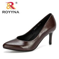 royyna 2020 new arrival high heels women pumps pointed toe stiletto woman shoes wedding shoes office career elegant pumps ladies