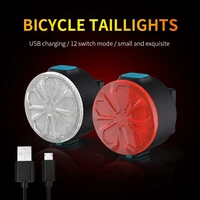 natfire 15 hours bicycle rear light na03 12 light modes rechargeable led taillight for cycling helmet safety warning led lamp