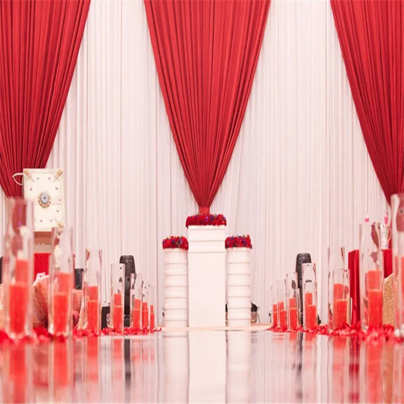 5 метров жемчужная ледяная шелковая ткань для свадебных украшений сцена задний