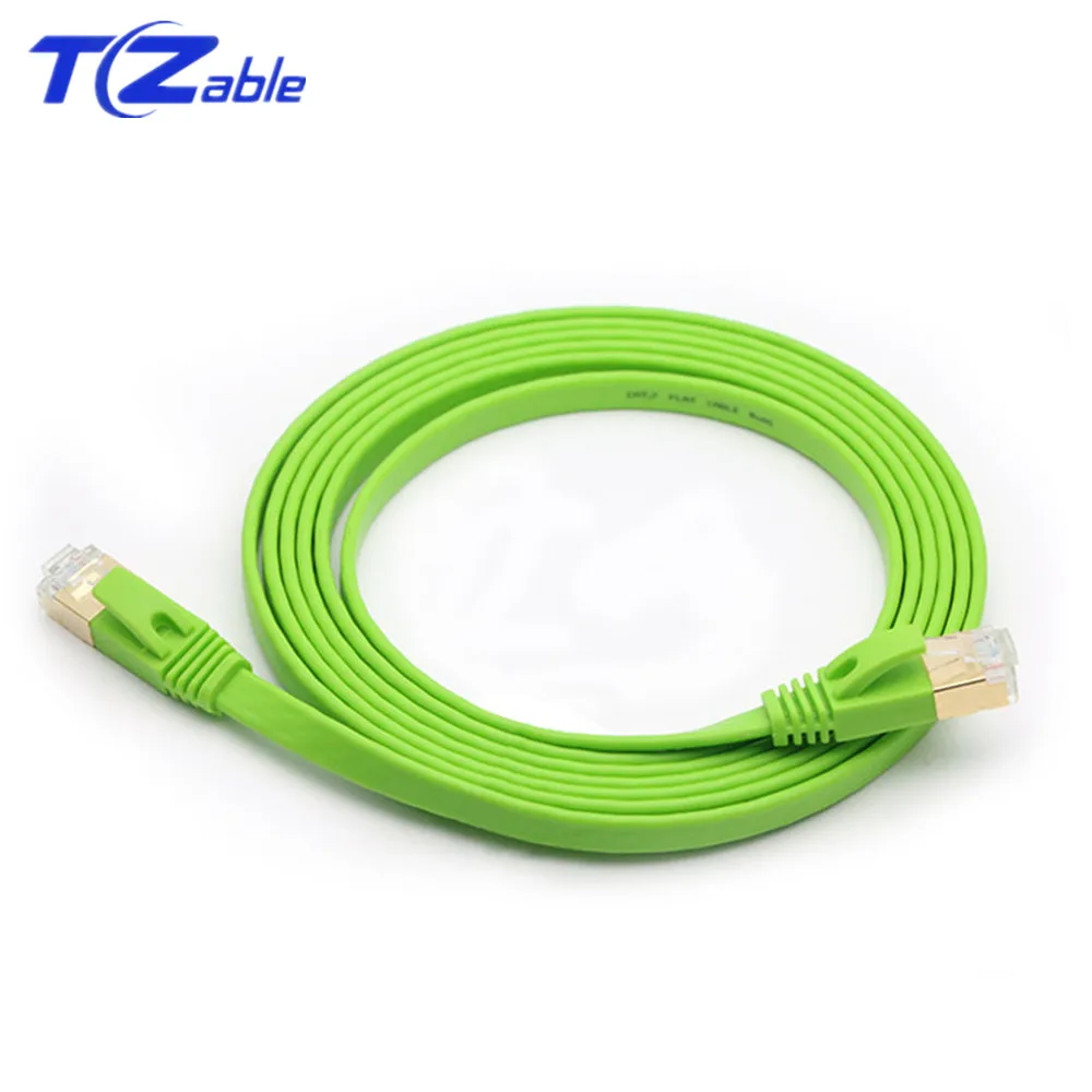 Ethernet кабель RJ45 Cat7 зеленый плоский сетевой UTP удлинитель кабеля для ноутбука