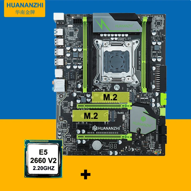 Günstig V 2,49 HUANAN X79 Motherboard CPU Kit X79 LGA2011 Motherboard CPU Xeon E5 2660 V2(10 Kerne/20 Themen) Alle Vor Dem Versand Geprüft
