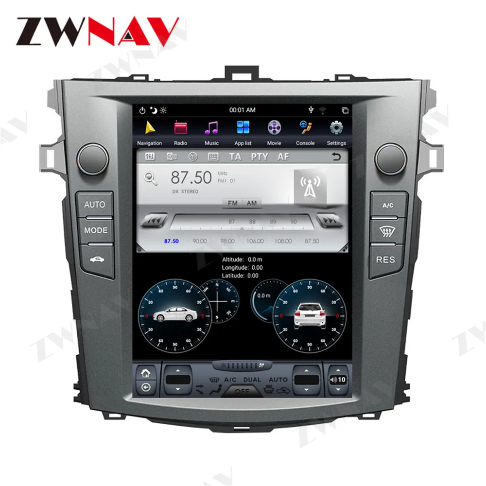 

ZWNAV Auto Electronics 4g Gps Tracker Car Multimedia Dvd Player For Toyota Corolla 2007-2013 Car Audio Radio Car Stereo Headunit