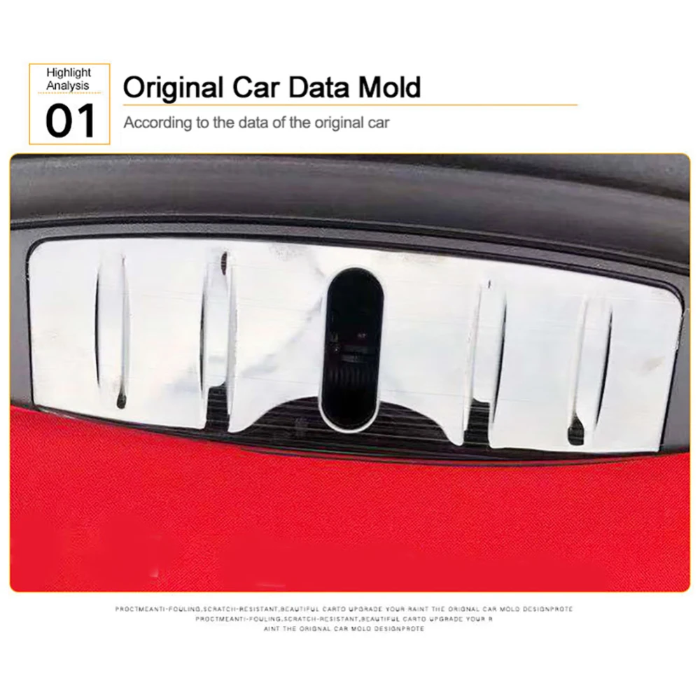 

Suitable For 19 Tesla Model 3 Front Cover Guard Stainless Steel Tesla Model 3 Front Box Guard Modified Decorative Strip