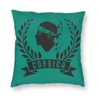 Наволочка для подушки с изображением Корсики, флага, острова, Франции, 40x40, декоративная подушка с патриотическим изображением французского флага для гостиной