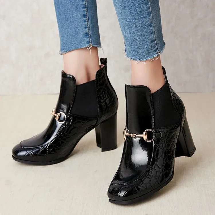 Oversized 12 boots women shoes ankle for ladies woman winter Metal chain elastic joint sleeve | Обувь