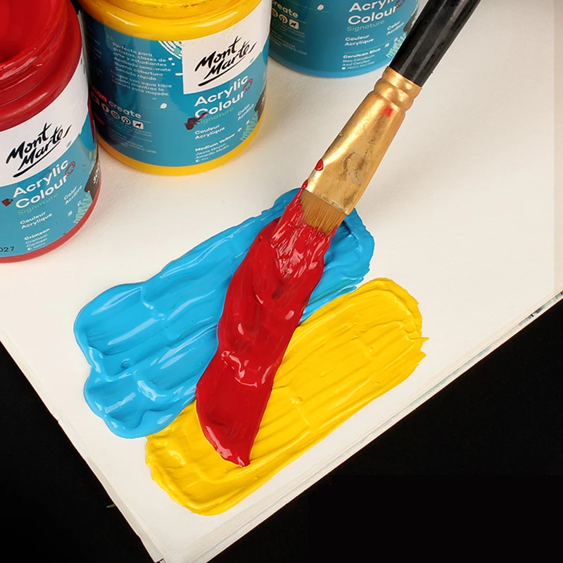 Акриловая краска 500 мл профессиональная водостойкая для рисования пигмент