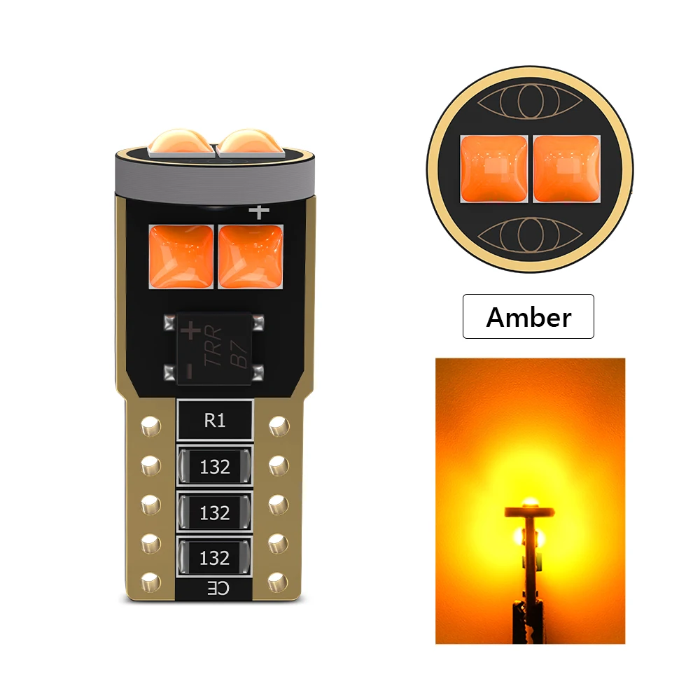 

2X W5W 194 168 T10 6SMD 3030 Светодиодные лампы Canbus 12 В для освещения номерного знака автомобиля Внутренние купольные фонари Лампа для чтения 6000 К Белый Красный