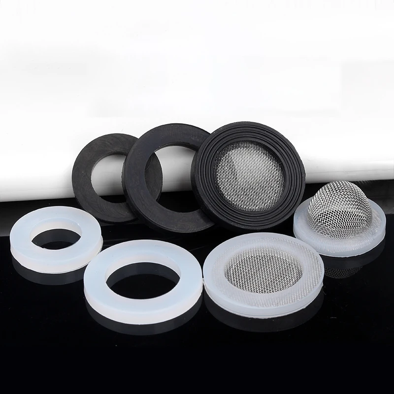 Белое черное резиновое кольцо 1/2 дюйма 3/4 1 дюйм силиконовое плоское