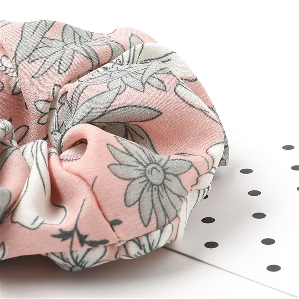 

1 pc Chiffon Printed Hair Scrunchies Women Headdress Ponytail Holder Hair Ropes Elastic Hair Bands Hair Accessoires