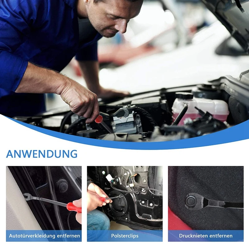 

Auto Fastener Clip with Hand Tools Door Trim Panel Auto Bumper Rivet Retainer Push Engine Cover Clips Car Accessories
