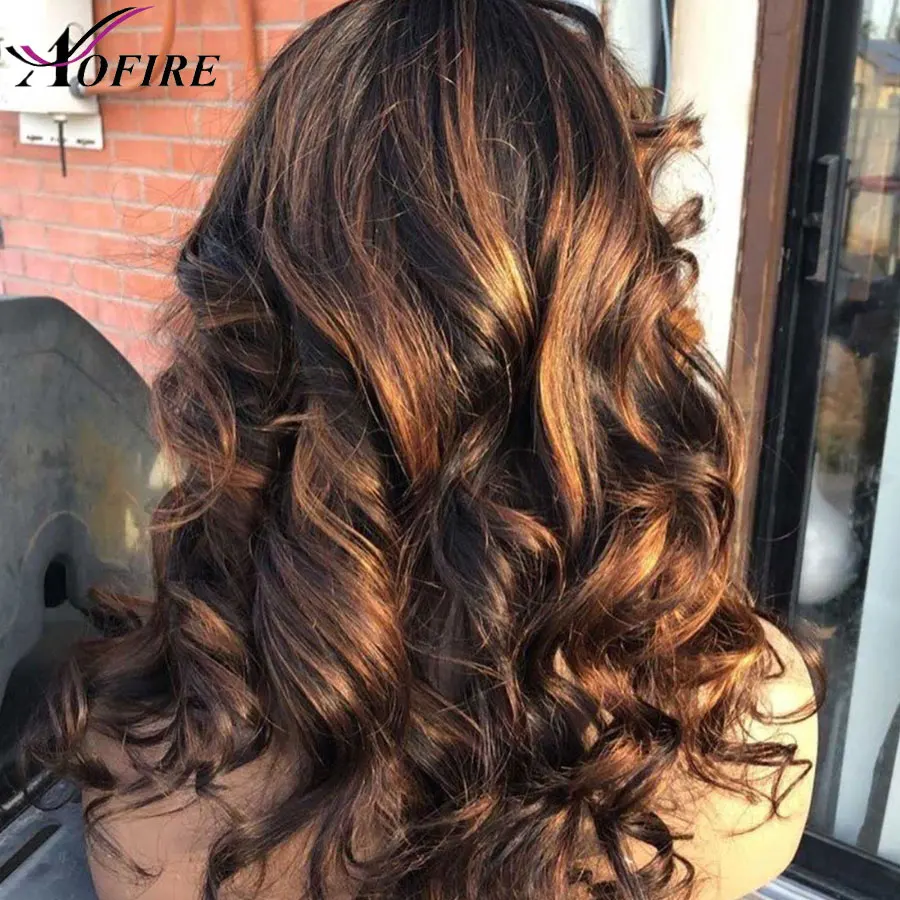 Парики из прозрачного кружева парик натуральных волос с эффектом омбре