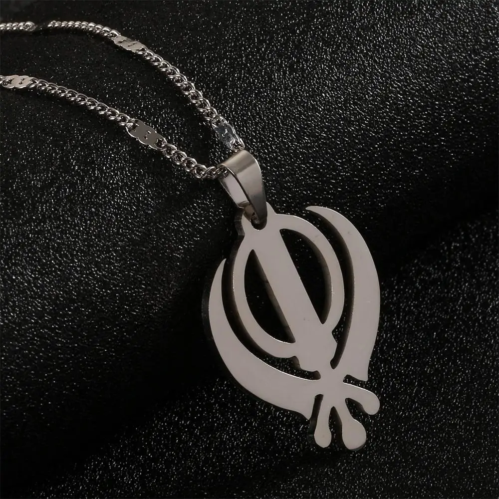 Кулон из нержавеющей стали сикхизм ожерелье Sikh Khanda Sikhs религиозная цепочка