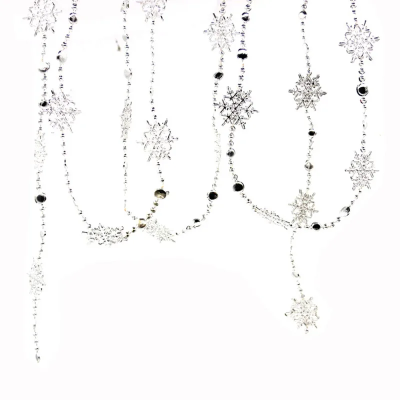 Рождественское украшение Снежинка цепь ПВХ двери окна украшения для