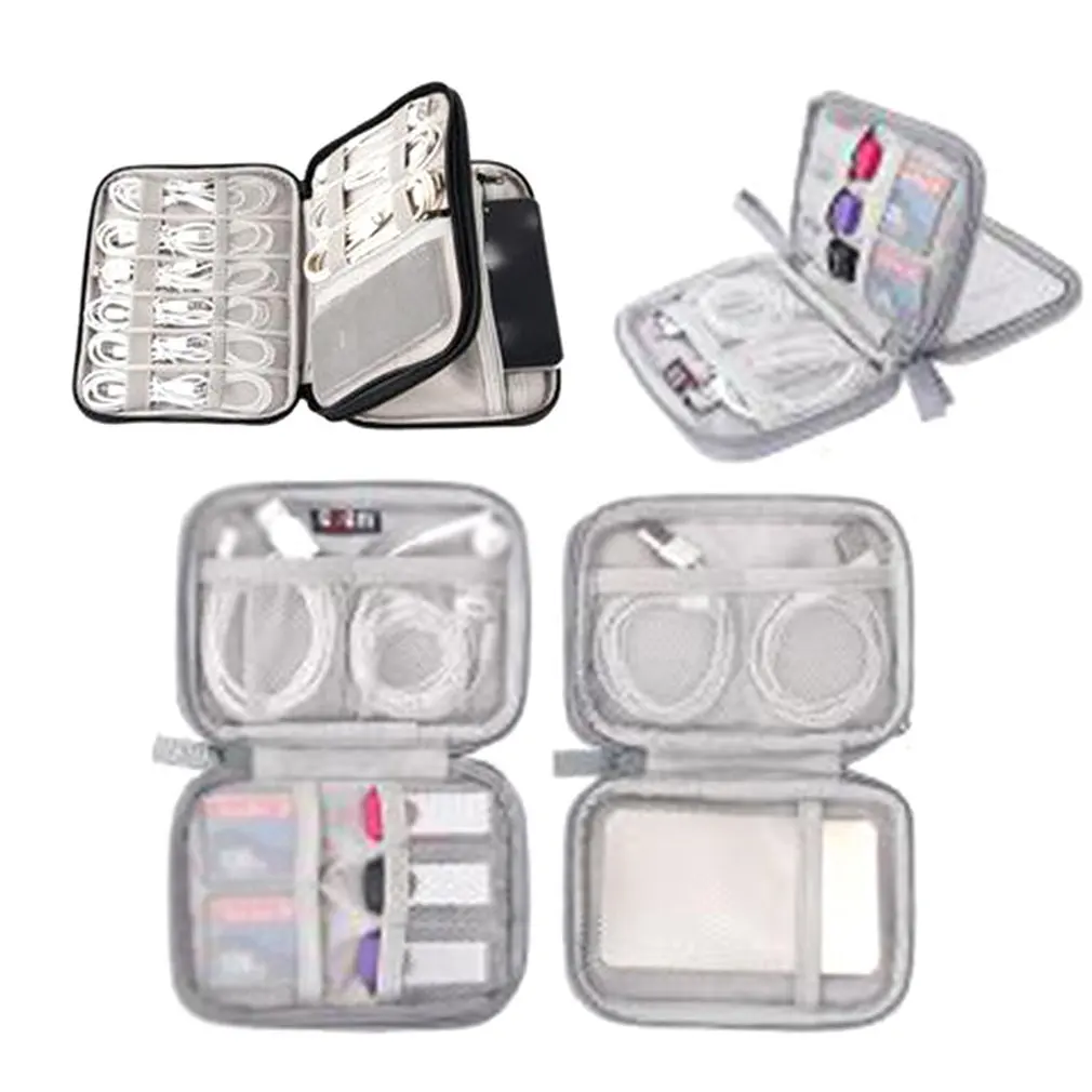 

Digital Storage Bag Data Cable Headsets Bag Portable Mobile Hard Disk Storage Bag Travel Storage Desktop Storage