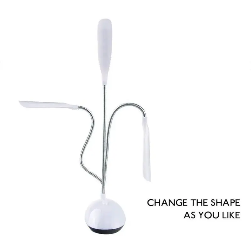 

Battery Powered Mini LED Desk Lamp 360 Degree Rotation Reading Table Night Light E5BE