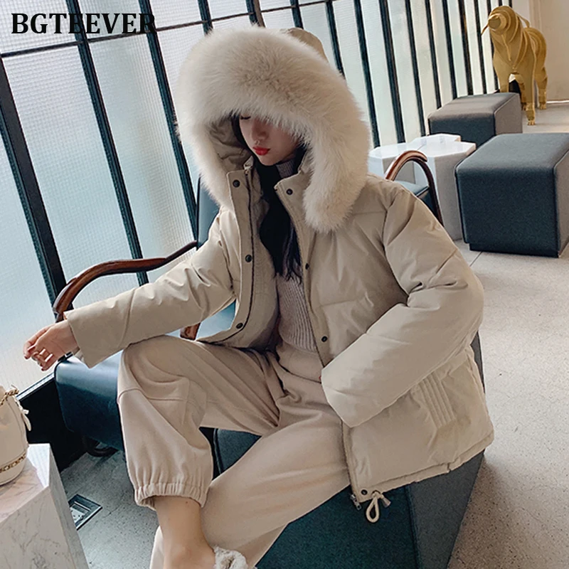 BGTEEVER 2019 зимнее женское пальто Повседневная утепленная женская зимняя куртка