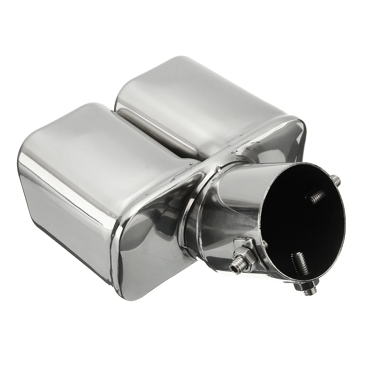 

NEW 32-58mm Car Exhaust Muffler Pipe Dual Outlet Chrome Double Outlet Exhaust Tips Tail Tube For Honda/Toyota/Nissan