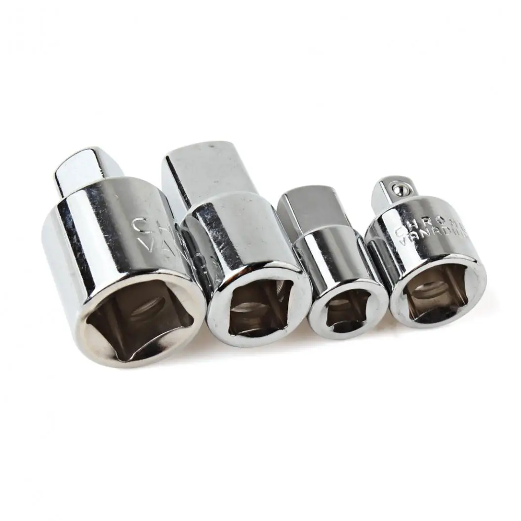 

4pcs/lot 1/4 3/8 1/2 Drive Socket Wrench Adapter Converter Reducer Air Impact Socket Ratchet Drive Adapter Hand Tool Set
