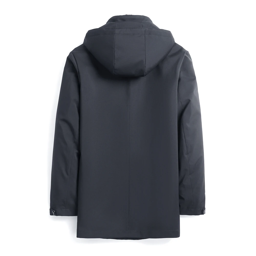 

Promote Real Sheep Wool Fur Lined Real Fur Jackets Men Winter Slim Black Real Fur Parka