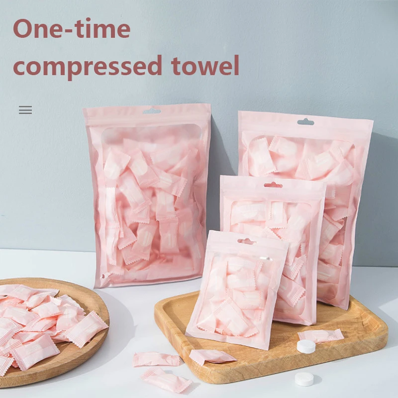 Compressed Portable Travel Non-woven Face Towel Water Wet Wipe Outdoor Moistened Tissues