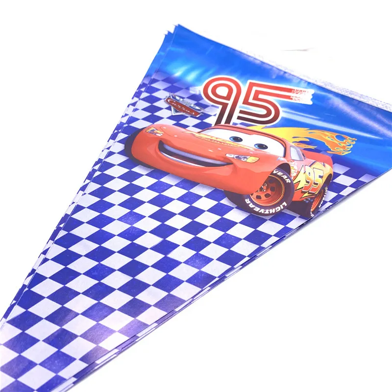 30 шт./60 шт. disney мультфильм Автомобильная тематическая Печать молния McQueen Дети День рождения украшения чашки тарелки флаги поставки