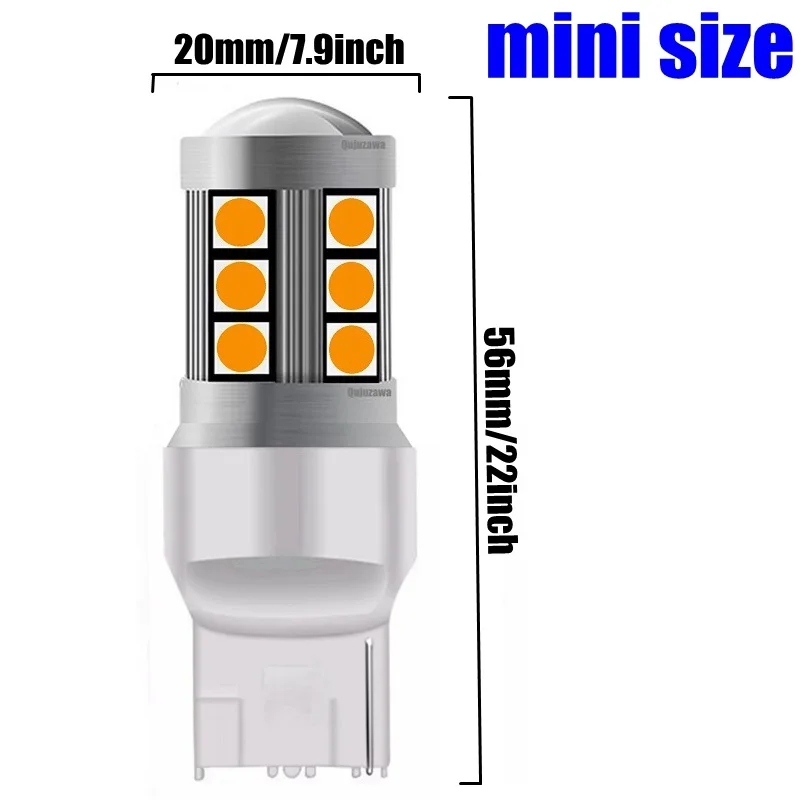 100 шт. Новинка T20 7440 W21W WY21W 3030 светодиодный задний фонарь для автомобиля тормозные