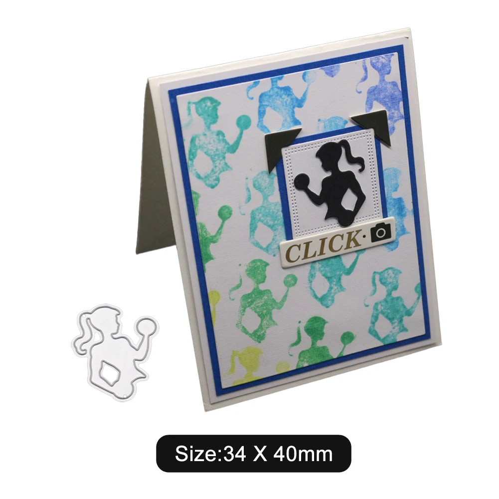 Фон для фитнеса девушек украшения металлические Вырубные штампы Трафаретный