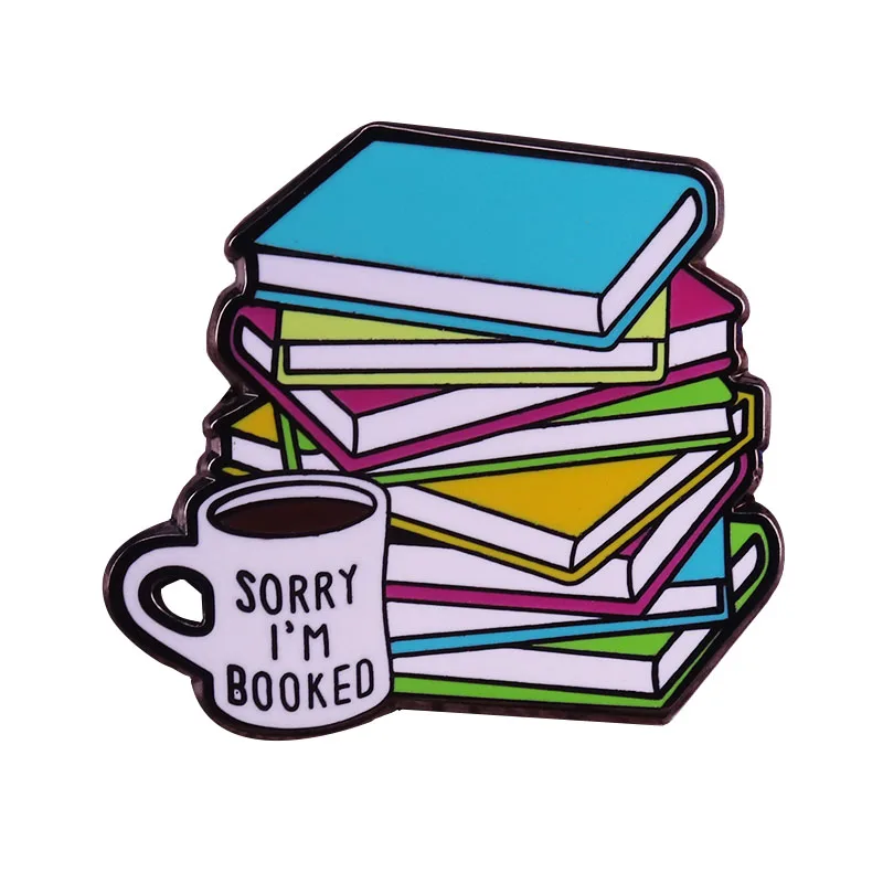 Извините я заказал эмали штырь кофе и брошь &quotкнига&quot Смешной Каламбур арт