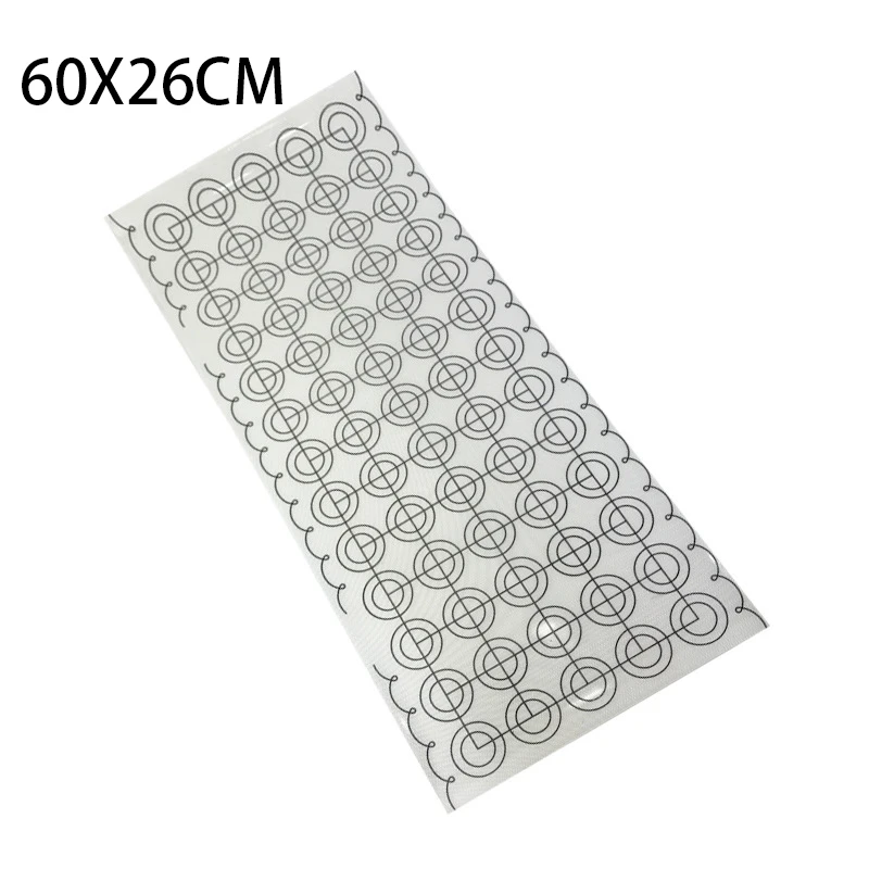 New Silicone Dough Mat Bakeware 26X60Cm Macaron 65 Circles Pastry Oven Pasta Tool Baking Sheet Tray Liner Cake Pad | Дом и сад