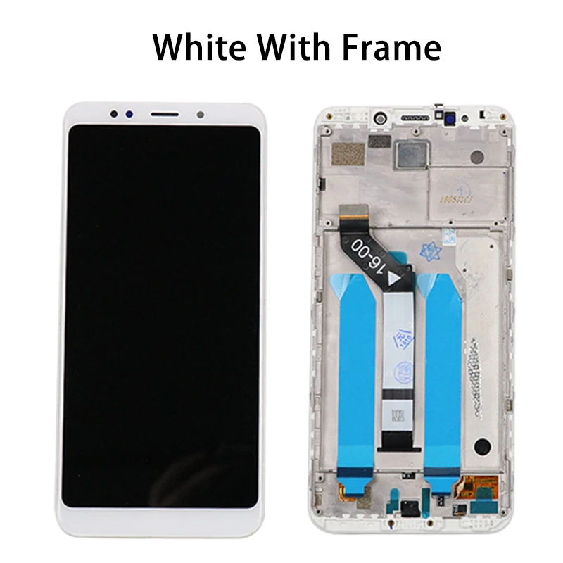 ЖК-дисплей для Redmi 5 Plus, сенсорный ЖК-дисплей с рамкой, ips,, MEG7, MEI7, для Xiaomi Redmi 5 Plus, рамка для экрана - Цвет: White with frame