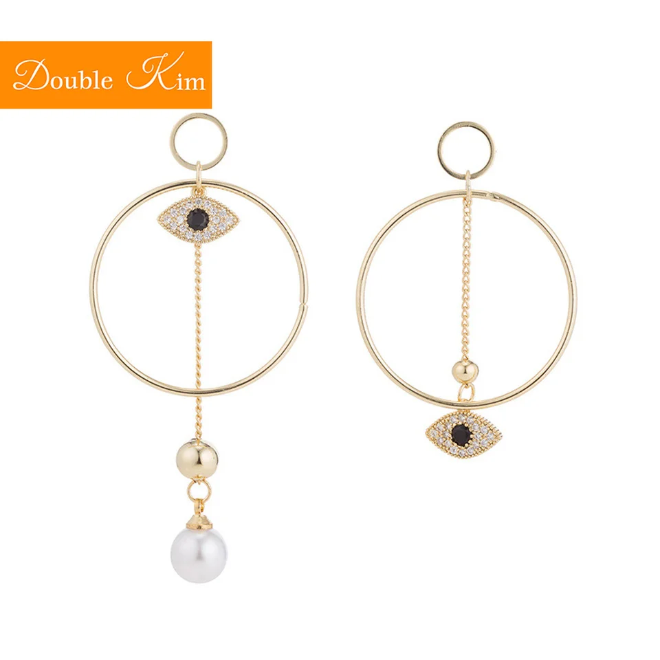 Глаз демона звон асимметричные серьги гвоздики Медь сплав Материал