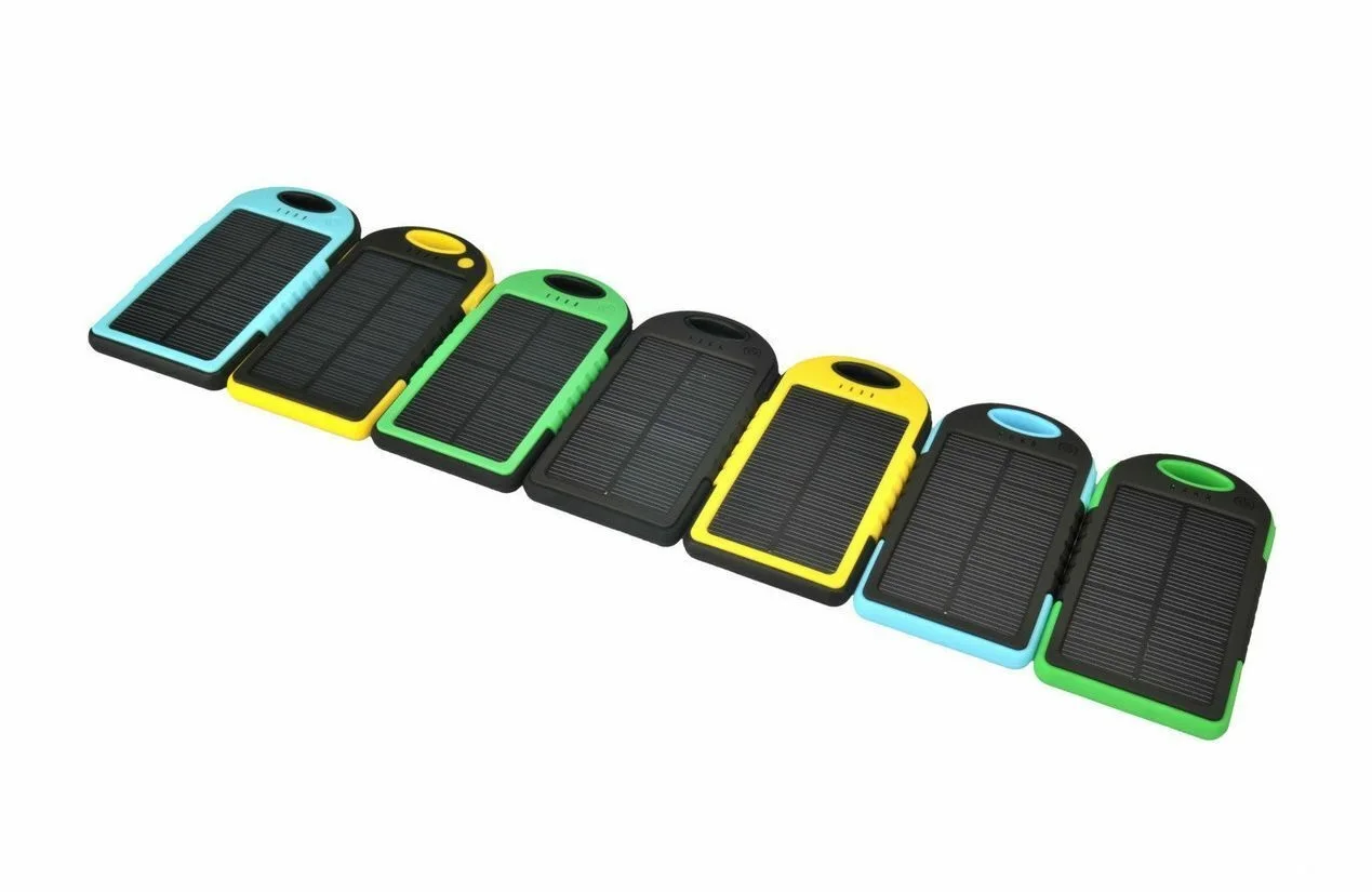 5000 mAh двойной USB Водонепроницаемый Солнечный блок питания зарядное устройство