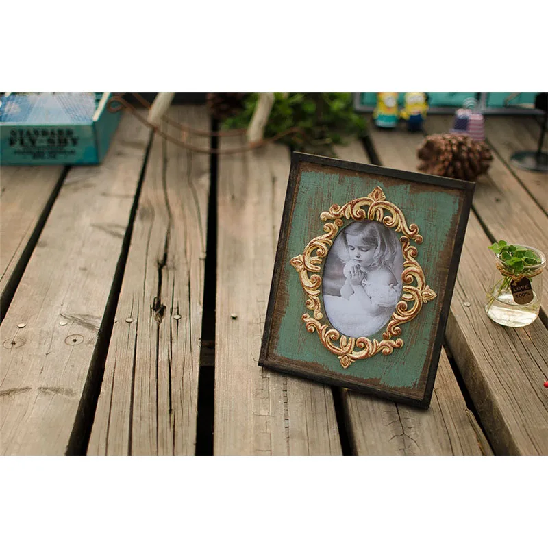 

Vintage Photo Frame Home Decor Wooden Wedding Desktop Wall Picture Birthday Gifts