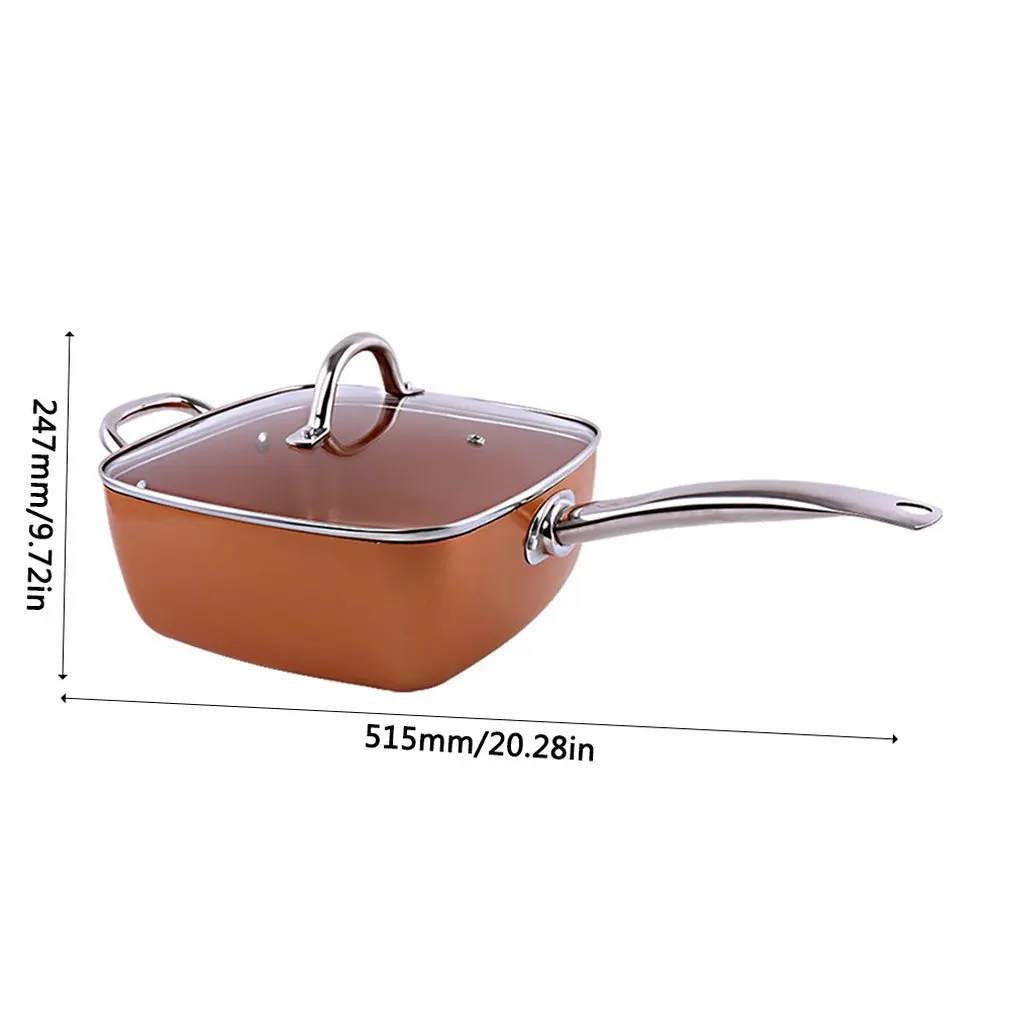 Медная сковорода Алюминиевый горшок из меди четыре штуки антипригарный костюм