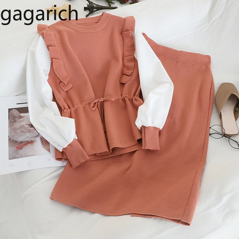 Gagarich женский костюм вязаный комплект из двух предметов иностранный стиль модный
