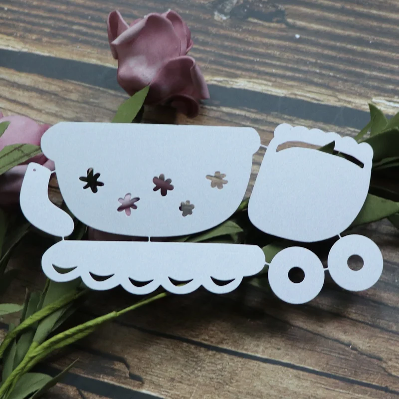 

Metal Cutting Dies Baby Carriage Trolley for Scrapbooking Steel Craft Die Cut Embossing Paper Card Album Stencil 2021 NEW