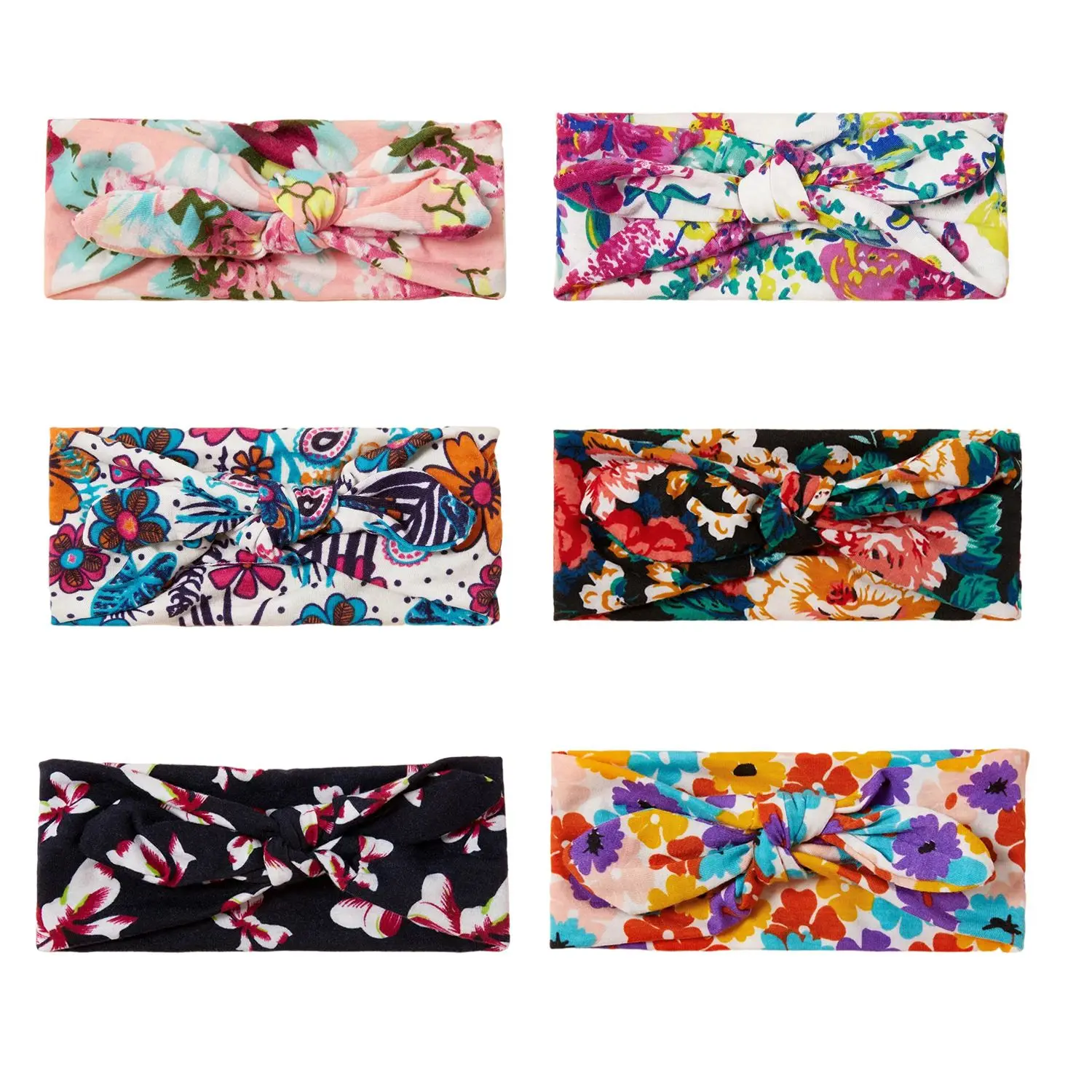 

Hair Accessories Headwear Kid Infant Floral Printed Bow Hairband Headband Baby Ribbon