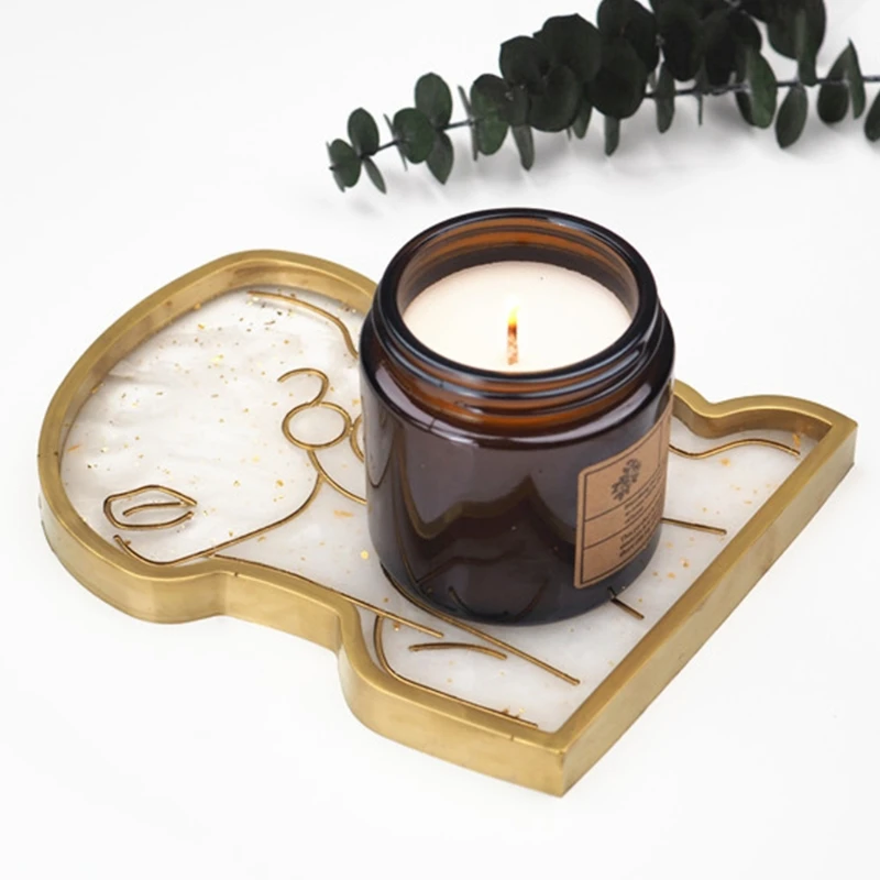 

Resin Mold Girl Tray Mirror Silicone Mold Table Decoration DIY Epoxy Resin Crafts Table Decorations