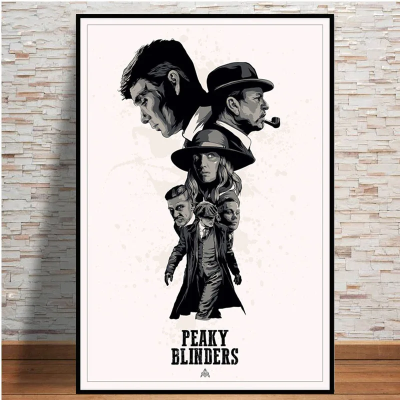 MQ3568 Горячая Peaky blinds Cillian Murphy США ТВ-шоу серия сезон художественный плакат Шелковый Холст украшение дома Настенная картина печать - Цвет: Синий