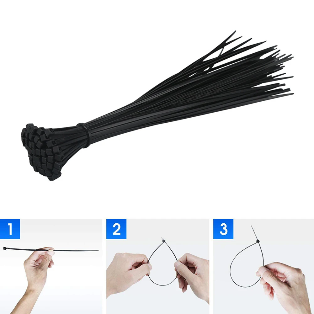 100 шт. велосипедные тормозные линии самоблокирующиеся кабельные стяжки