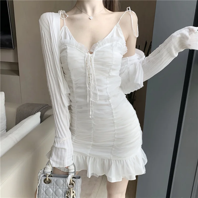 Real Price Real Shot Lace-up Waist-Controlled Slimming White Sexy
