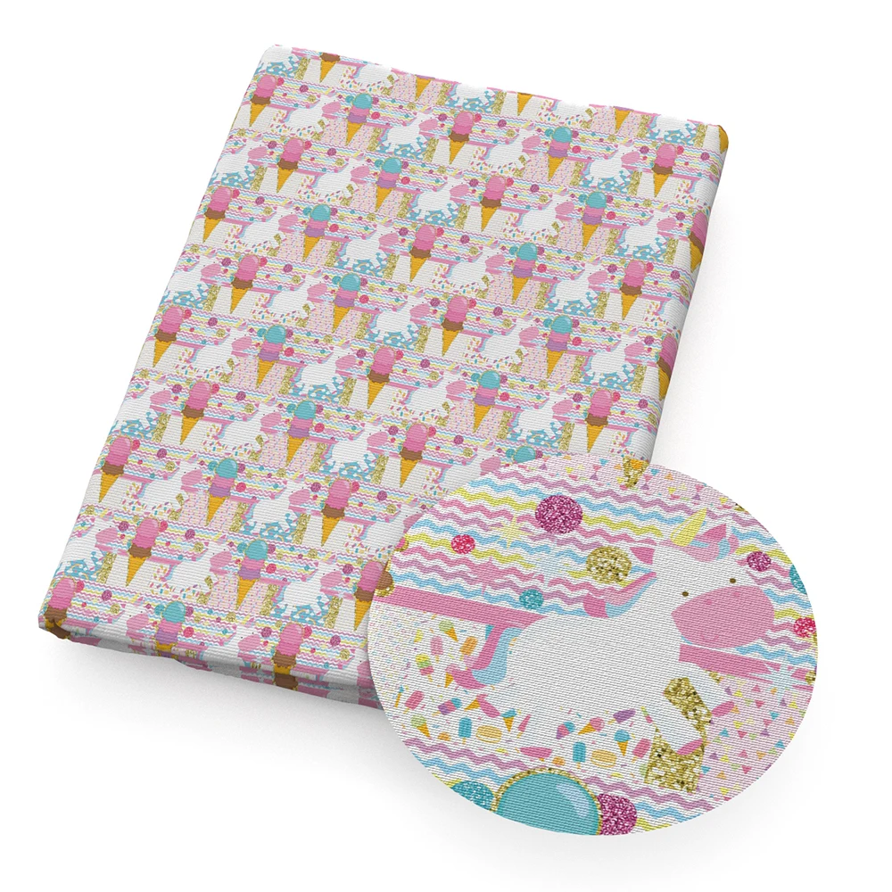 David accessories 50*145 см олень Единорог Снеговик Рождество Пасхальная полиэстер хлопок ткань для ткань дом текстиль Вышивание, c2845 - Цвет: 1061127001