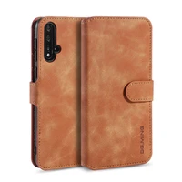 case for huawei nova 5 luxury flip leather phone wallet credit card retro magnetic shockproof protective stand wallet cover