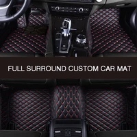hlfntf full surround custom car floor mat for peugeot 308gt 2016 2018 car parts car accessories automotive interior