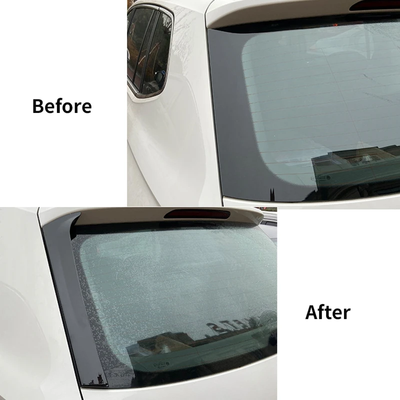

Rear Side Wing Roof Spoiler Stickers Trim Cover Gloss Black for Volkswagen Tiguan L Tiguan MK2 2017-2020