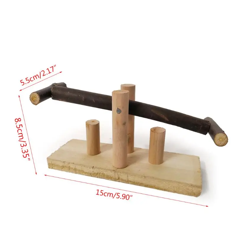 Игрушка для укуса попугая деревянные качели кресло качалка стойка бар Птица