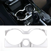 for bmw x3 g01 x4 2018 2019 2pcs car abs chrome center control water cup holder frame cover