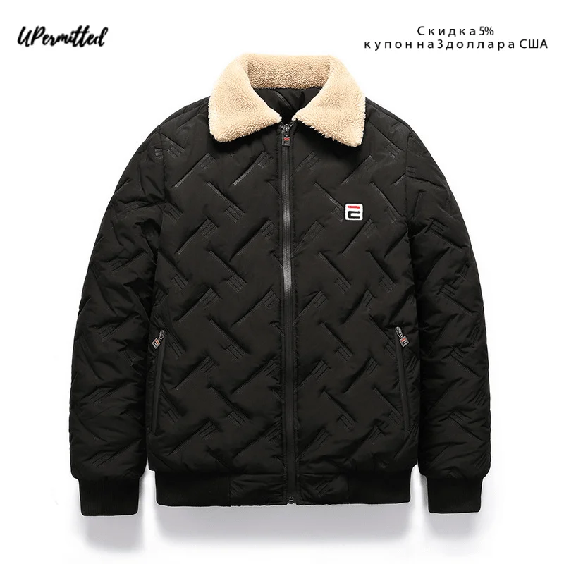 

2021 Winter Men Cotton Jackets Casual Slim Fit Solid Plush Plus Size Man Fashion Sports Outerwear Coats Windbreaker Camperas
