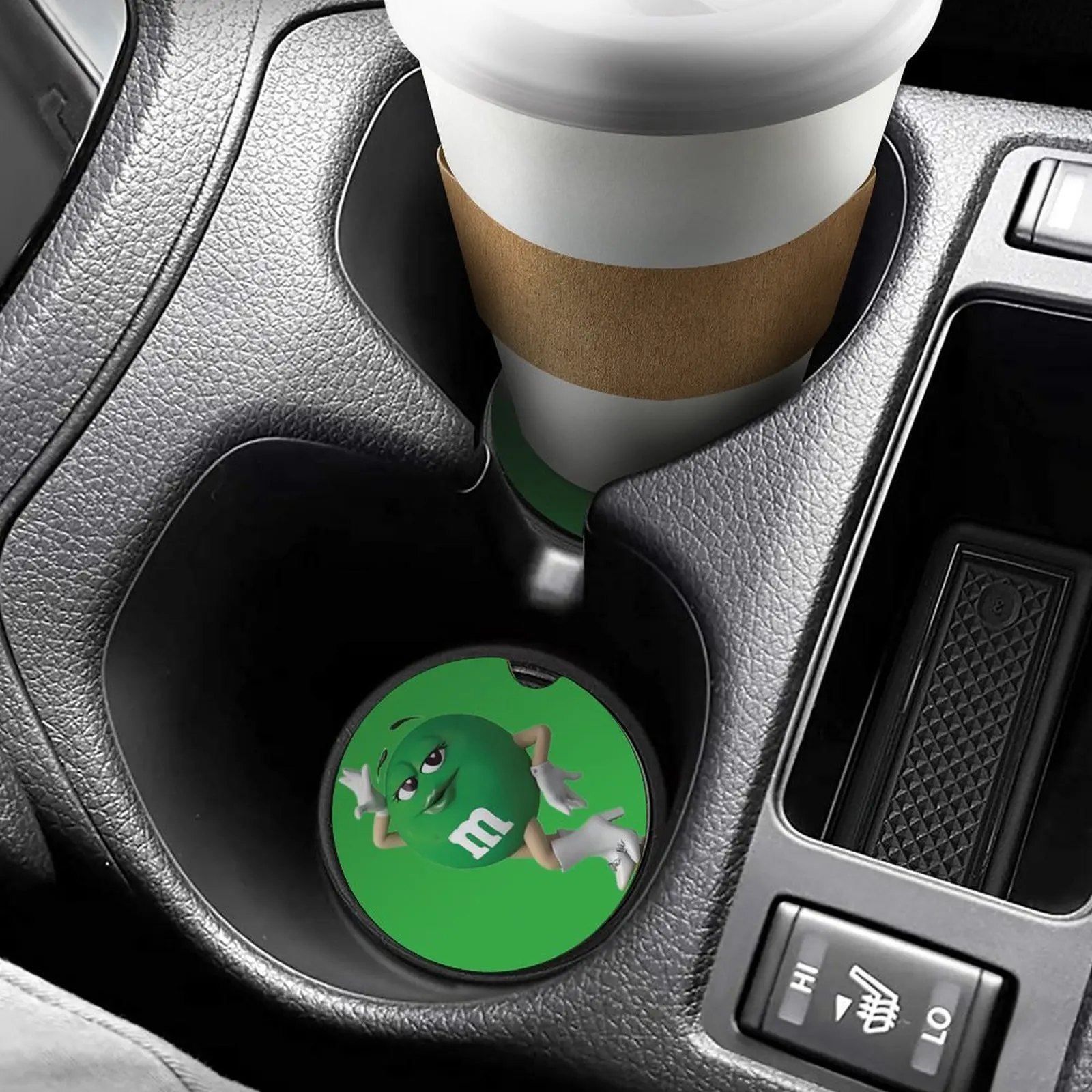 

4 Pieces Wooden Car Coffee MM Bean Mugs Coaster Cool Cups Mat Creative Cartoon Coffeeware